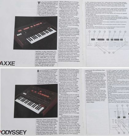 Arp-Original orange/black synth leaflet